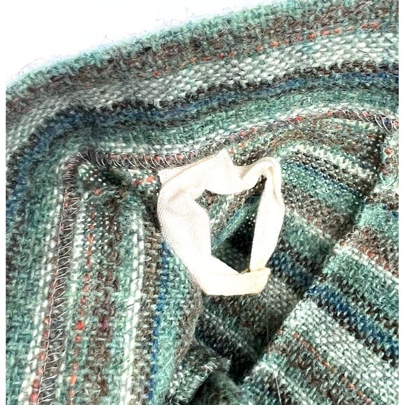 Vintage Moffat Weavers Scotland Wool Long Skirt Green Striped Womens Size 14 - Picture 6 of 8